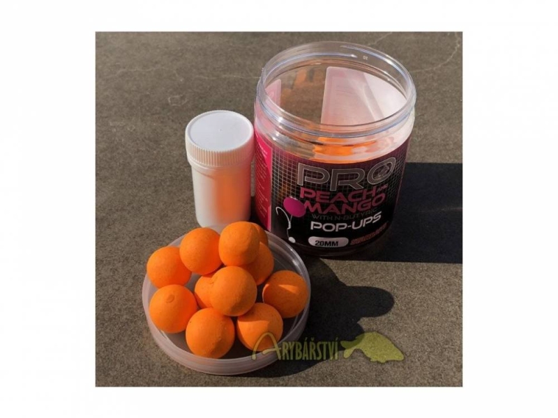 STARBAITS Plovoucí Boilies PROBIOTIC Peach Mango Pop-up 80g