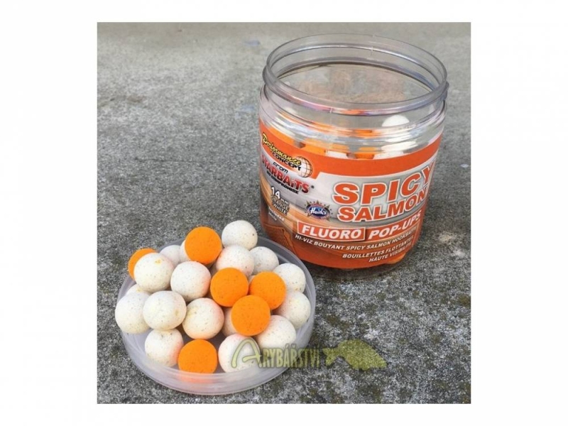 STARBAITS Plovoucí Boilies CONCEPT Fluo Spicy Salmon Pop-Up 14 mm 80 g