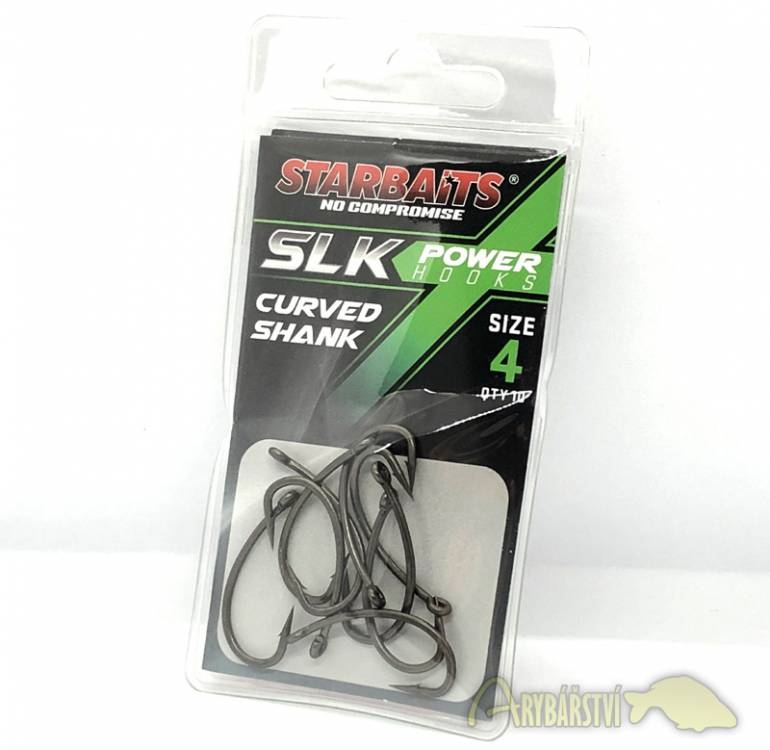 STARBAITS Háček Power Hook PTFE Coated Curved Shank 10ks