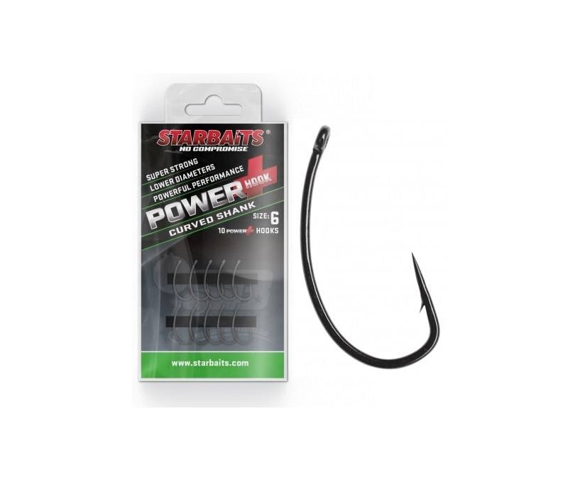 STARBAITS Háček Power Hook Curved Shank 10ks