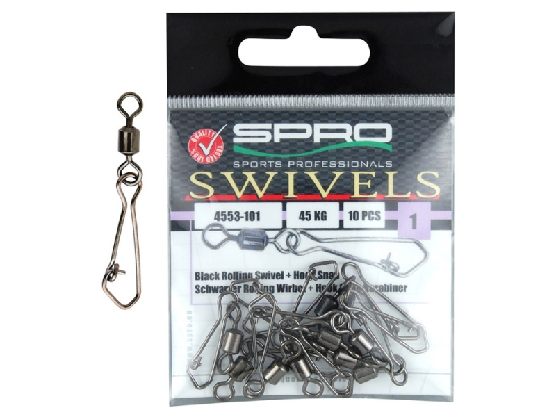 SPRO Pevnostní Obratlík s karabinkou Rolling Swivel + Hook Snap