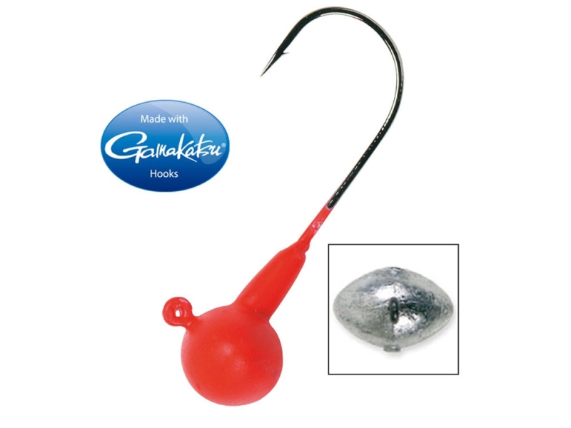 SPRO Jigová hlavička Football Jig Gripper Fluo Red 3 ks