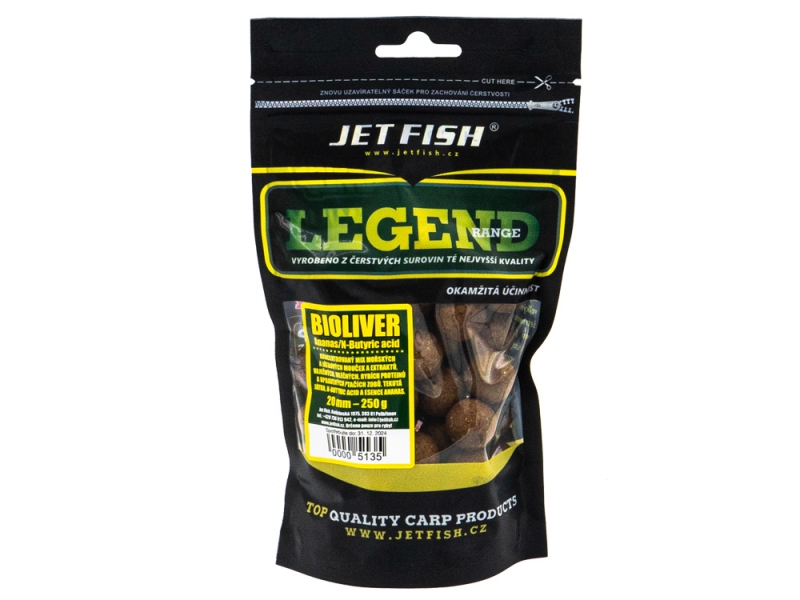 JET FISH Boilie Legend Range Bioliver Ananas N-Butyric 250 g