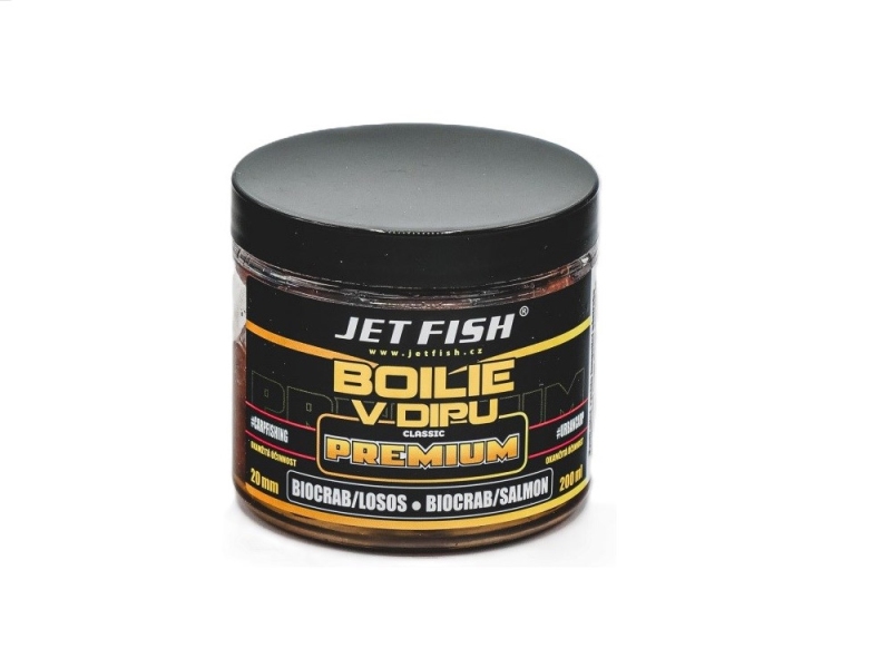 JET FISH Boilie v dipu Premium Classic 20mm 200 ml