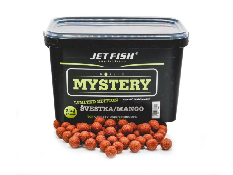 JET FISH Mystery Boilie Švestka Mango 20mm 3kg
