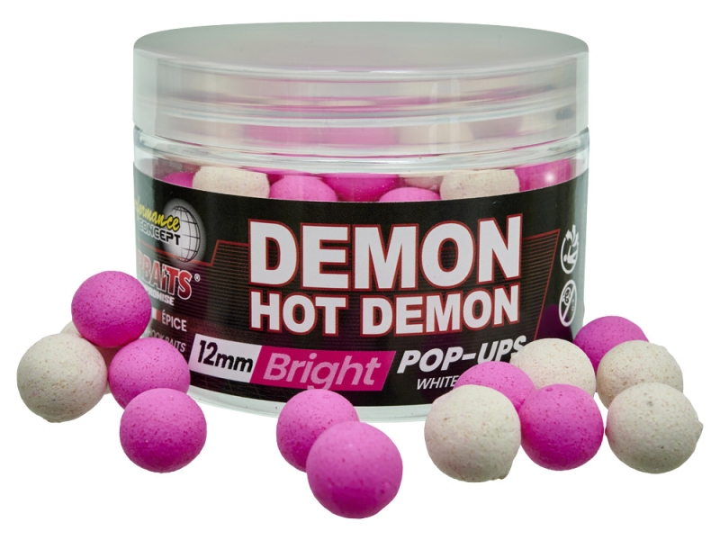 STARBAITS Plovoucí Boilies Bright Pop Up 50 g Hot Demon