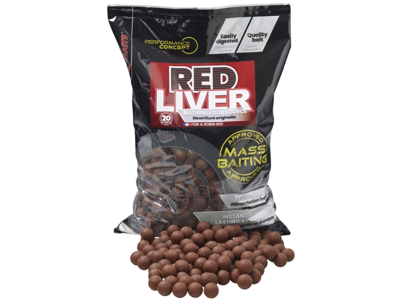 STARBAITS Boilies Concept Mass Baiting 3 kg Red Liver
