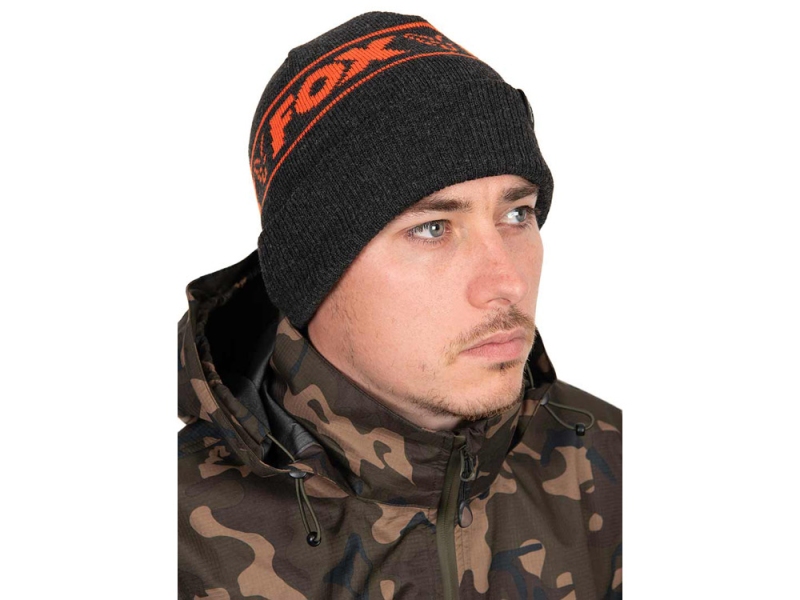 FOX Čepice Collection Beanie Black Orange