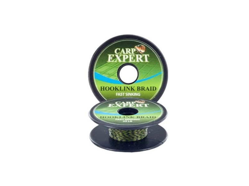 CARP EXPERT Návazcová šňůra Fast Sinking Camou Green 10 m 15 Lb