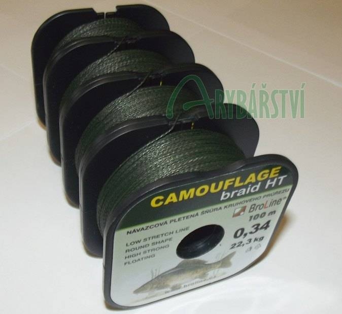 BROLINE Splétaná šňůra Camouflage 100m