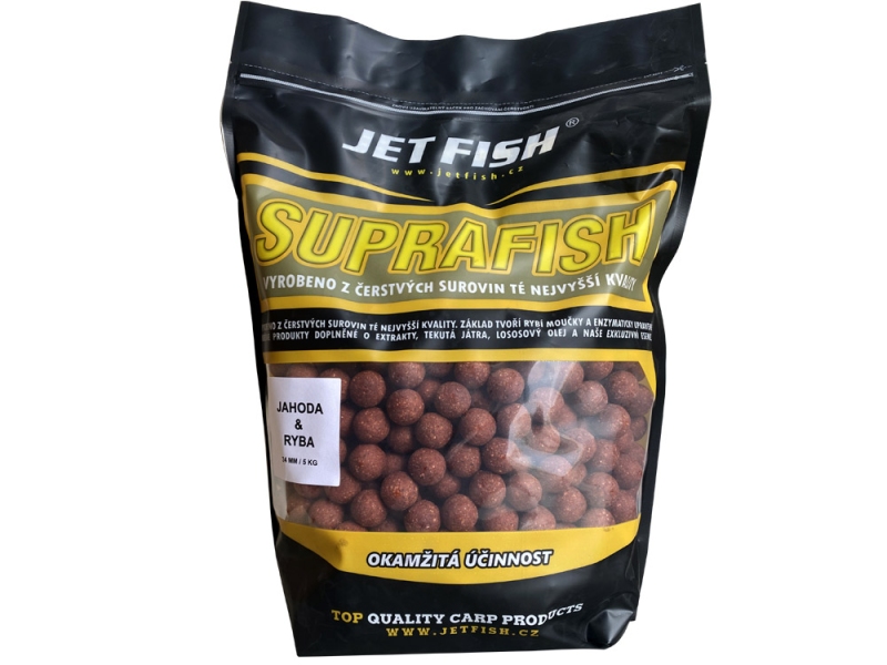 JET FISH Supra Fish Boilie Jahoda & Ryba 24 mm 5 kg