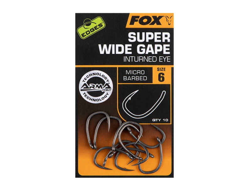 FOX Háček Edges Super Wide Gape Inturned Eye 10 ks