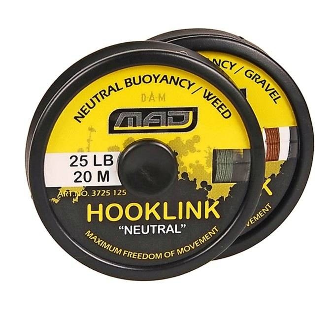 MAD Návazcová Šňůra HOOKLINK NEUTRAL WEED 25m 25lb
