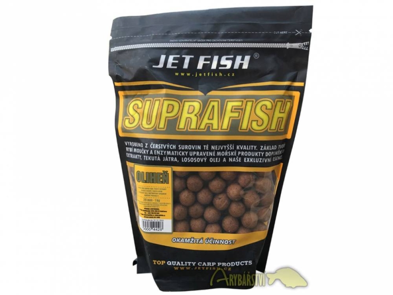 JET FISH Boilie Supra Fish Oliheň 1 kg