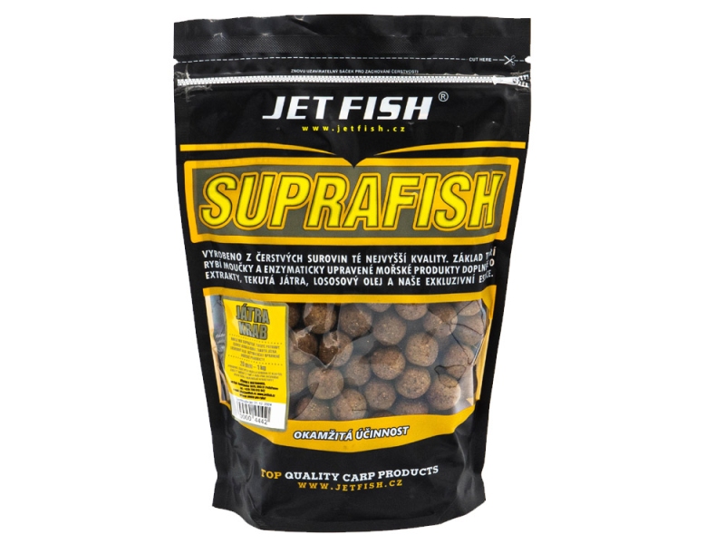 JET FISH Boilie Supra Fish Játra Krab 1 kg