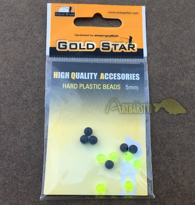 GOLD STAR Hard Plastic Beads Korálkové zarážky Plastové