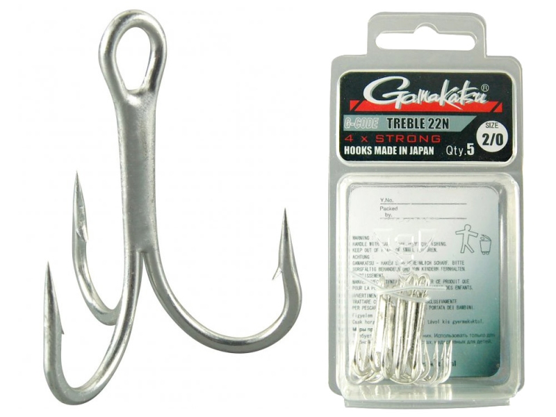 GAMAKATSU Trojháček Hook Treble 22N/0 4xStrong
