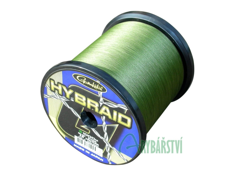 GAMAKATSU Splétaná šňůra G-Hybraid Moss Green 1000 m 0.18 mm