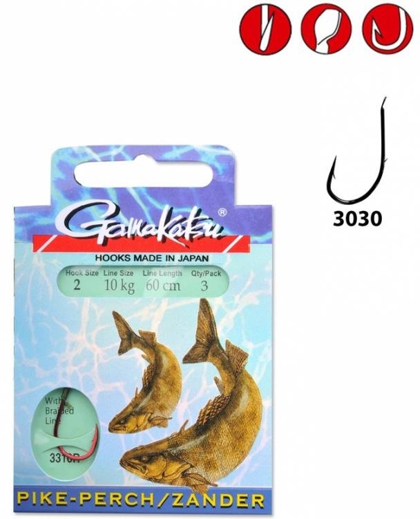 GAMAKATSU Návazec na candáta BKD-3030R/0 Zander Braided