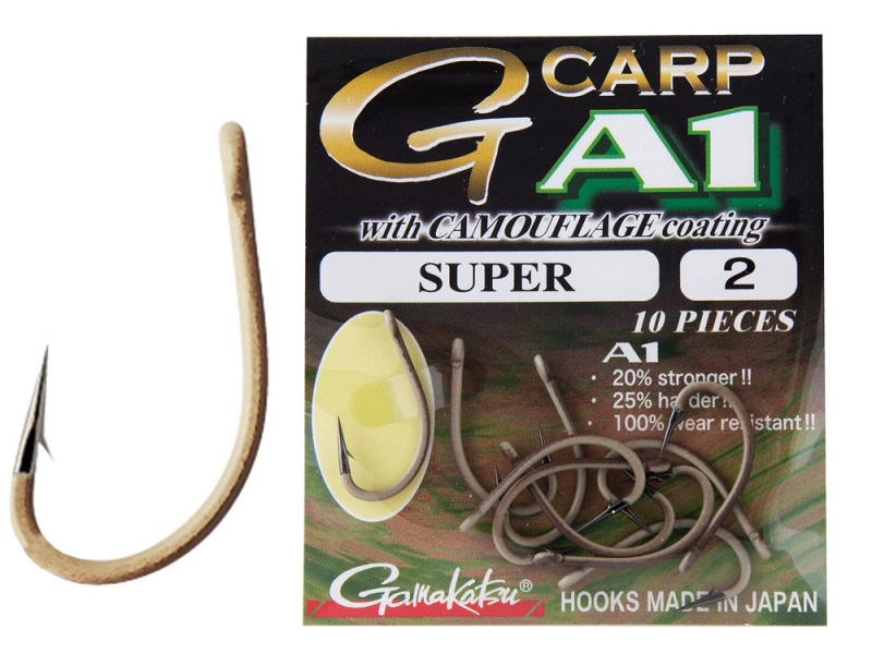 GAMAKATSU Háček G-Carp A1 Camouflage Sand Coating Super