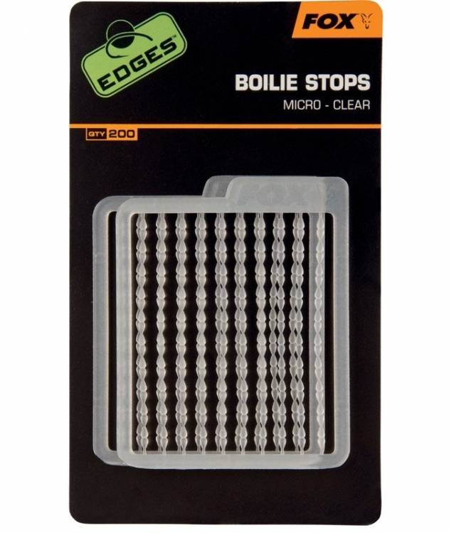 FOX Zarážky na boilie Edges Boilie Stops Clear 200ks