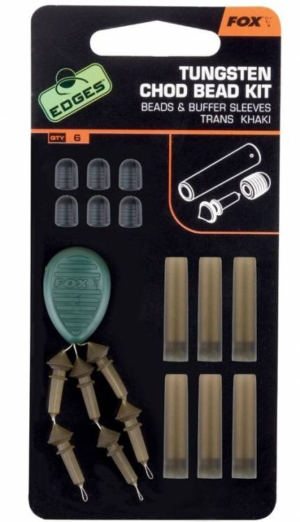 FOX Sada pro Montáž Edges Tungsten Chod Bead Kit Beads Buffer Sleeves