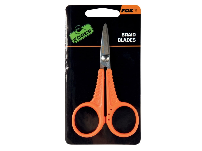 FOX Edges Micro Scissors Orange Nůžky na pletenou šňůru