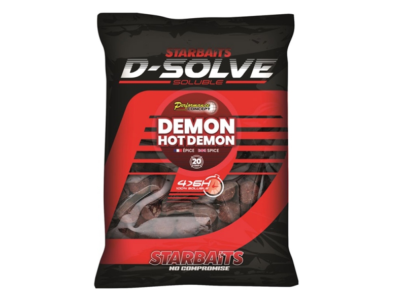 STARBAITS Rozpustné boilie D-Solve Boilies Hot Demon 2.5kg 20mm