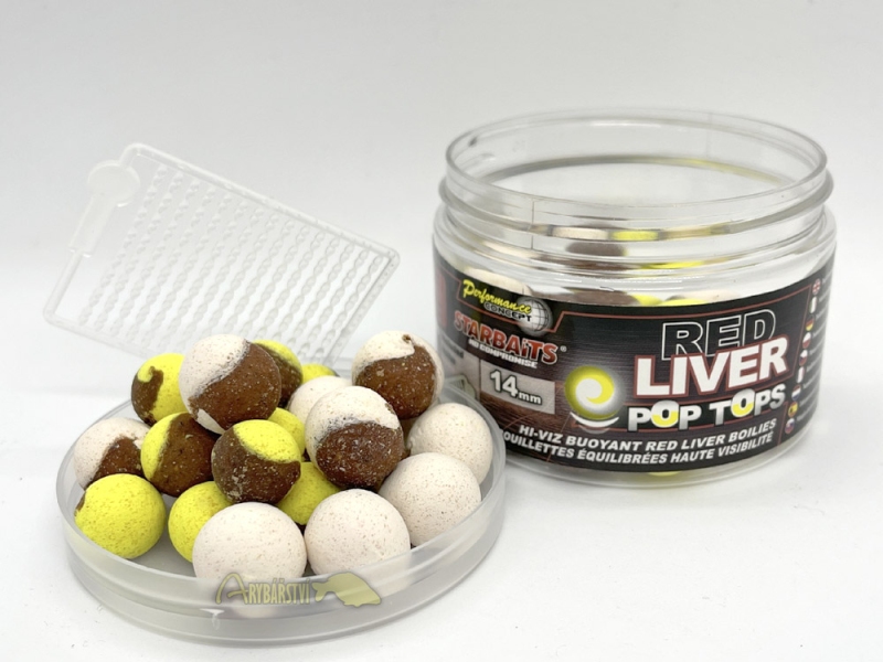 STARBAITS Boilies CONCEPT Pop Tops 60 g Red Liver