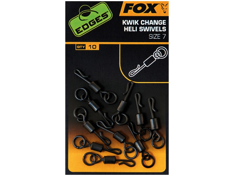 FOX Obratlík Edges Kwik Change Heli Swivels Vel.7 Balení 10 ks