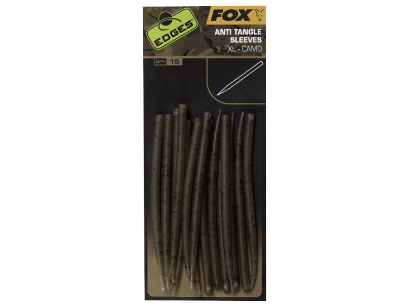 FOX Převlek na obratlík Edges Camo XL Anti Tangle Sleeves 15 ks
