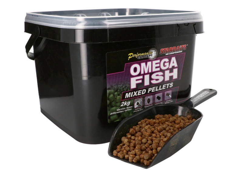 STARBAITS Pelety CONCEPT Omega Fish Pellets Mixed 2 kg