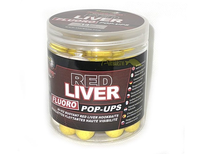 STARBAITS Plovoucí Boilie Concept Red Liver Fluo  Pop-Up 80 g