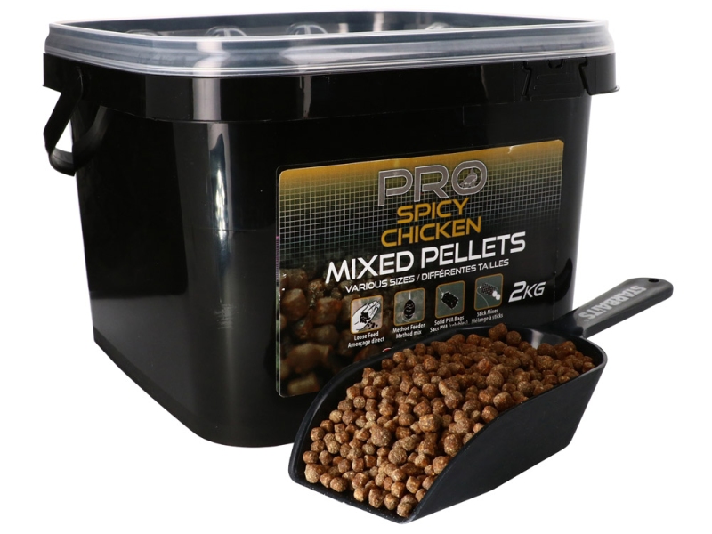 STARBAITS Pelety PROBIOTIC Spicy Chicken Mixed Pellets 2 kg