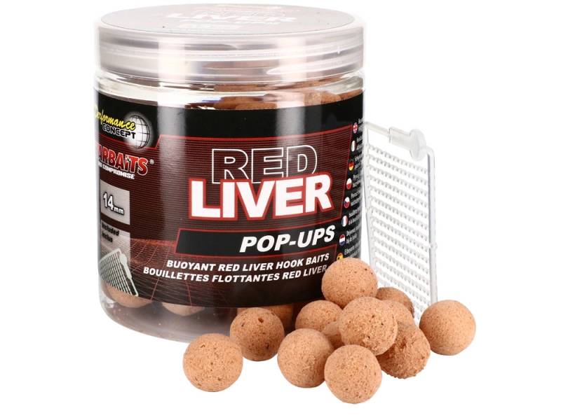 STARBAITS Plovoucí Boilie Concept Red Liver Pop-Up 80 g