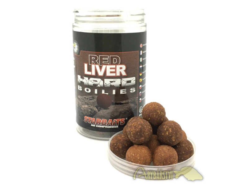 STARBAITS Red Liver Hard Boilies 200 g