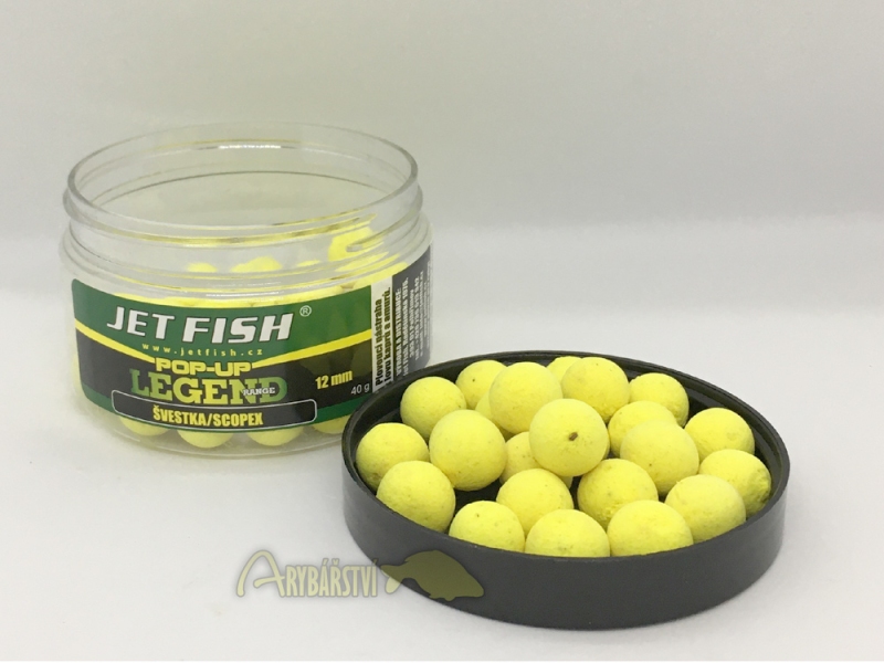 JET FISH Pop-Up Boilie Legend Range Švestka Scopex