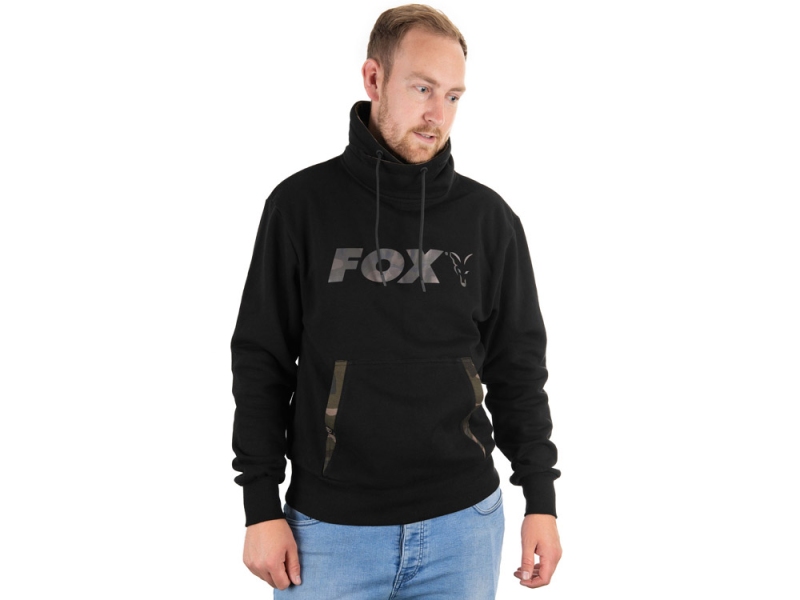 FOX Mikina Black Camo Print High Neck