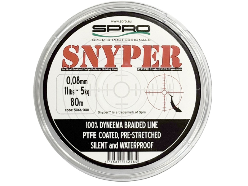 SPRO Splétaná šňůra Snyper Braid Green 80m 0.08mm