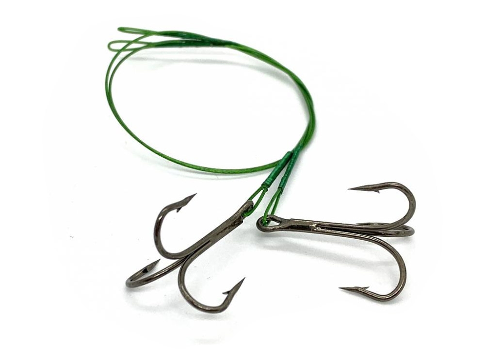 ALBASTAR Ocelové lanko 1x7 s trojháčkem 2 ks