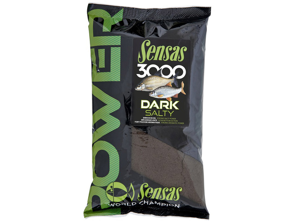 SENSAS Krmítková směs 3000 Power Dark Salty 1kg