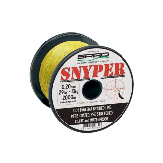 SPRO Splétaná šňůra Snyper Braid Yellow 2000 m 0.25 mm 40 Lbs