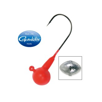 SPRO Jigová hlavička Football Jig Gripper Fluo Red 3 ks