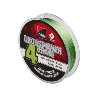 DAM Splétaná šňůra Crosspower 4-Braid Green 150 m