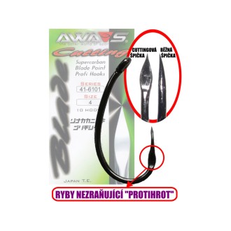 AWA-SHIMA Háček Cutting Blade 6101 Black Nickel 10 ks