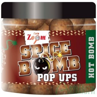 CARP ZOOM Spice Bomb Pop-Ups Boilies 16 mm 100 g koření