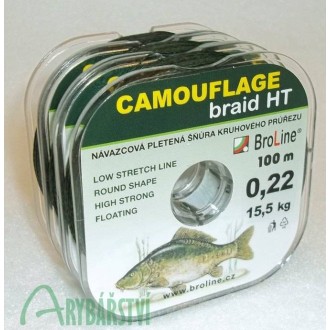 BROLINE Splétaná šňůra Camouflage 100m