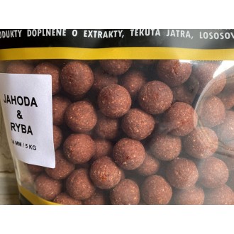 JET FISH Supra Fish Boilie Jahoda & Ryba 24 mm 5 kg