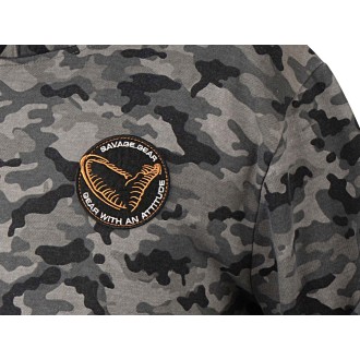 SAVAGE GEAR Mikina Black Savage Zip Hoodie