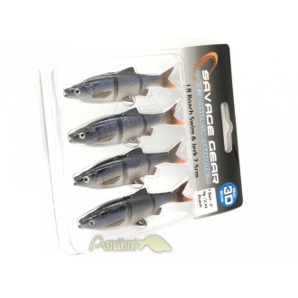 SAVAGE GEAR Gumová nástraha 3D LB Roach Swim N Jerk 7.5 cm 4 ks